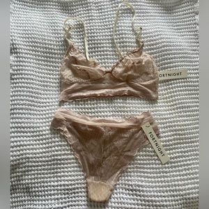 Fortnight Lingerie, Venice Longline Pullover Bra & Seamless High Waist Thong